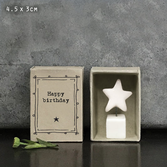 East of India Matchbox Gift - Happy Birthday