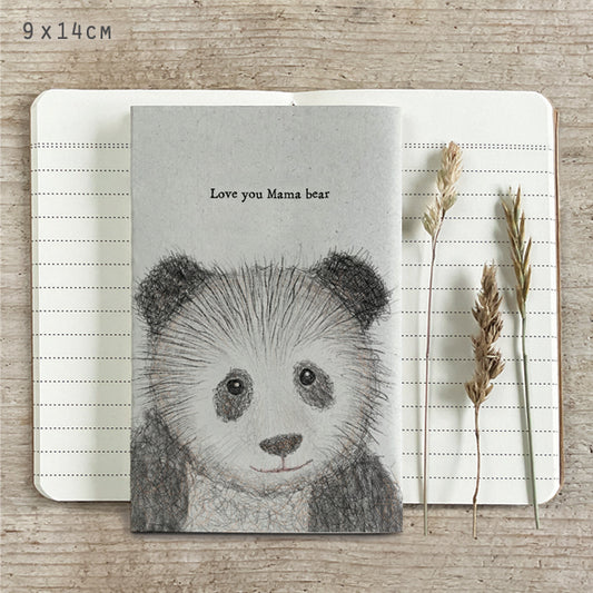 East of India Mini Love You Mama Bear Notepad