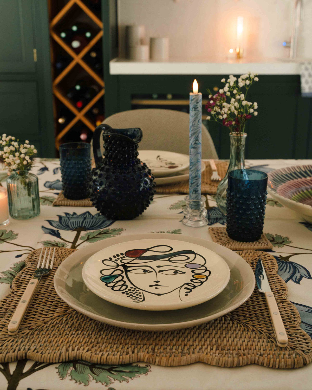 Face Side plates (set of 4) from Fasano Ceramiche