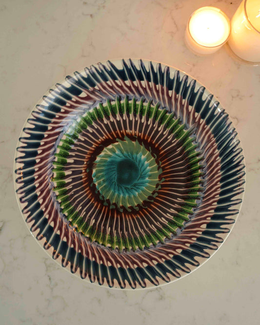Multicoloured Spiral Bowl 34cm from Fasano Ceramiche