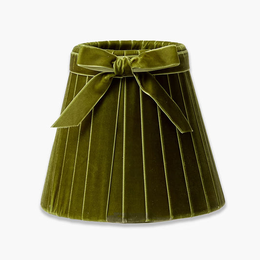 Olive Green Velvet Lampshades
