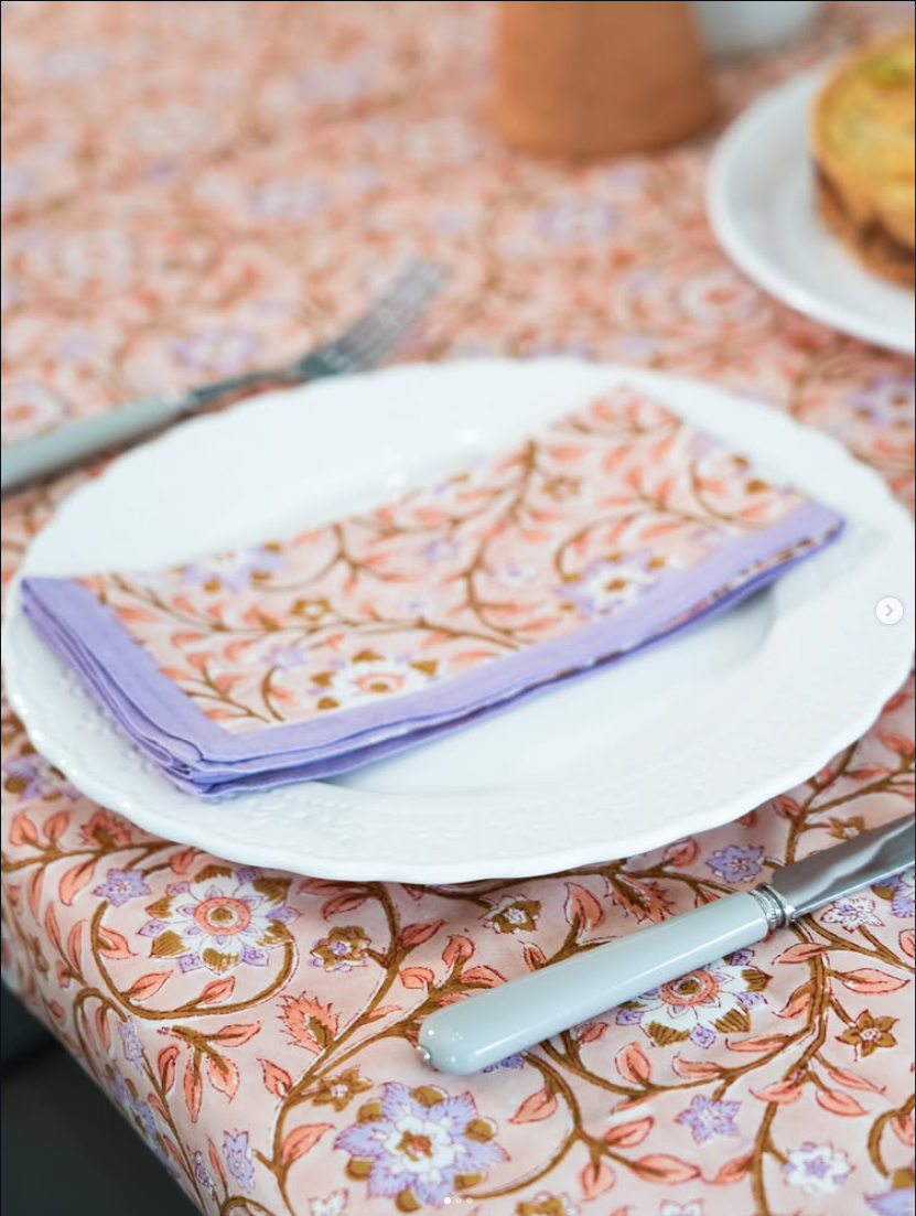 Bungalow Napkins “Roja Coral” (4 per pack)