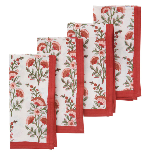 Bungalow Napkins Calla Ruby (4 per pack)