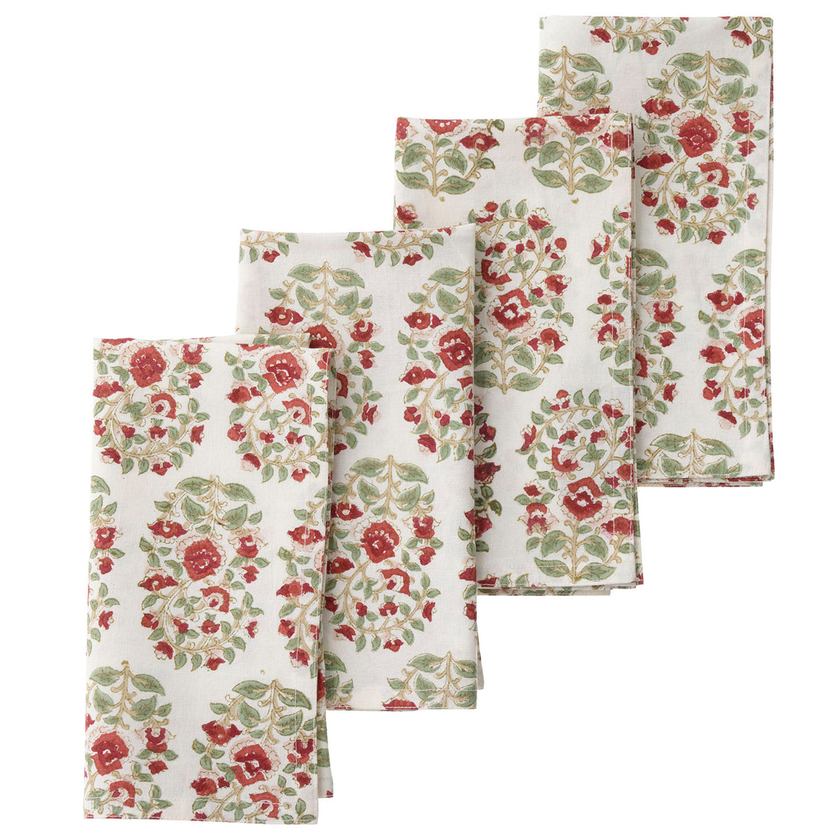 Bungalow Napkins “Mallika Scarlet” (4 per pack)