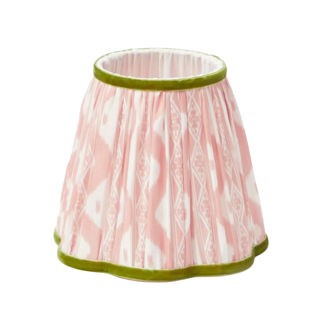 Pink and Green Ikat Lampshades