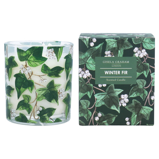 Winter Fir Candle, Smells of Winter Fir, Decorated Container