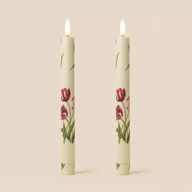 Heritage Tulip Flameless LED Wax Candles: Heritage Tulip Mulberry