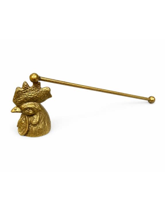 Antique Gold Cockerel Candle Snuffer