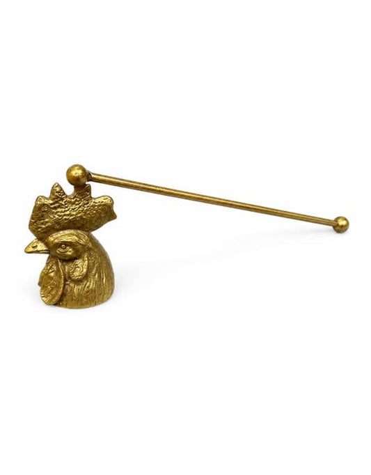 Antique Gold Cockerel Candle Snuffer